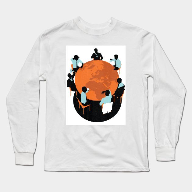 Climate debate Long Sleeve T-Shirt by Neil Webb | Illustrator